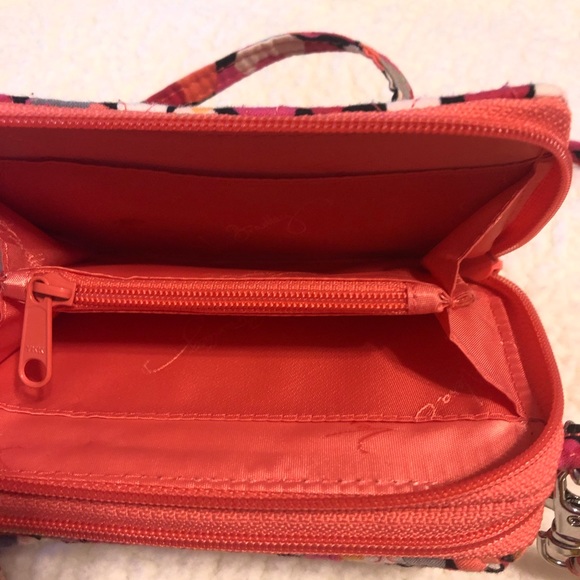 Vera Bradley Coral Print Shoulder Wallet - Picture 6 of 7